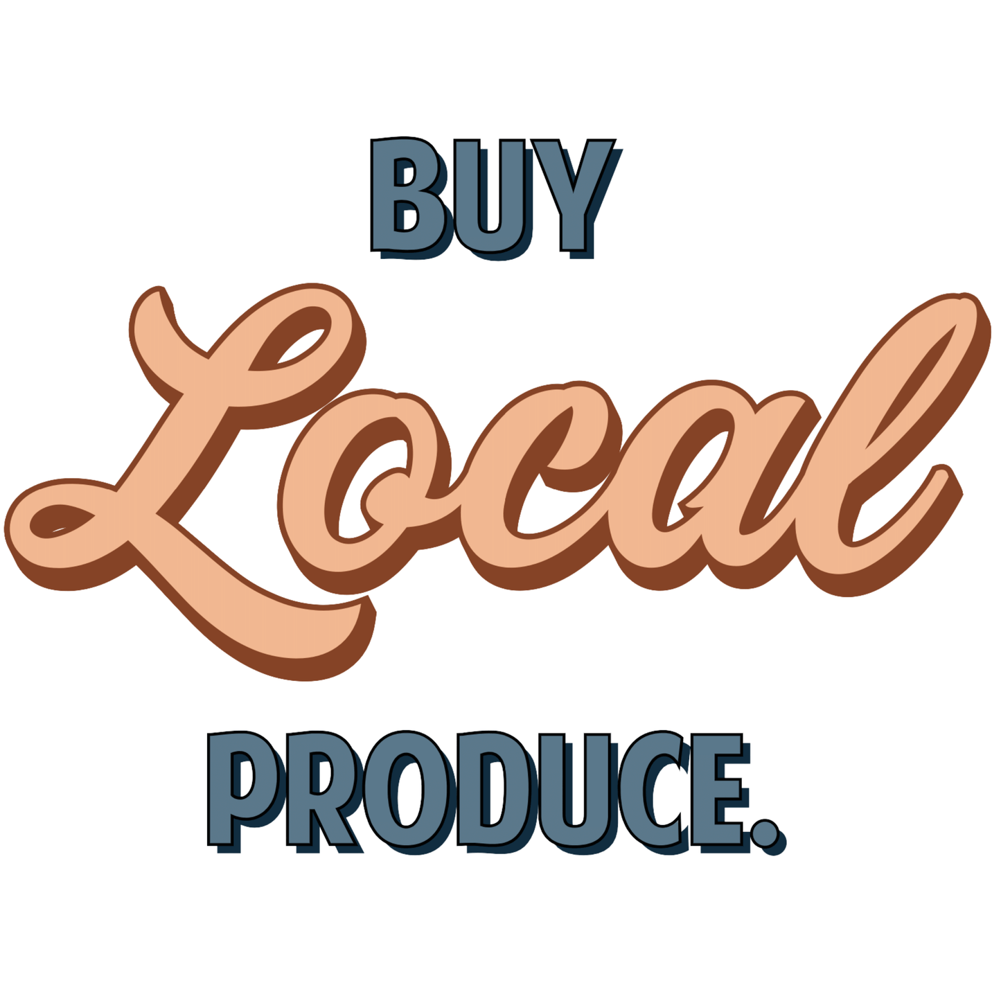 Buy Local Produce Organic Tote Bag